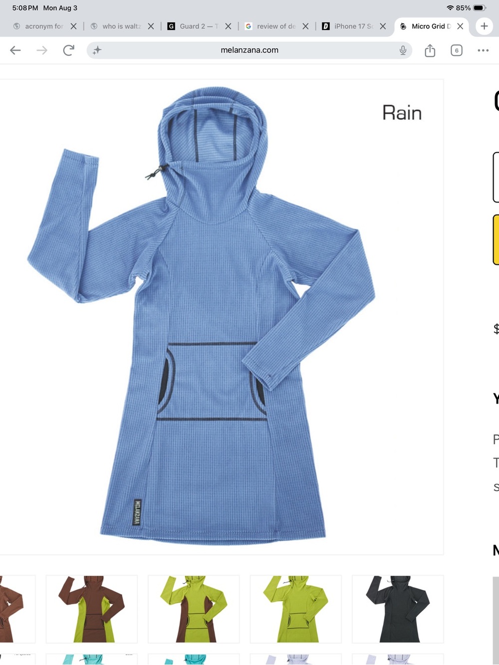 Melanzana periwinkle  Hooded women hoodie dress.